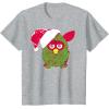imageFurby Christmas Santa Hat Portrait TShirtHeather Grey