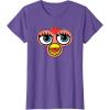 imageFurby Classic Toy Big Sassy Face Portrait TShirtPurple Heather