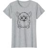 imageFurby Classic Toy Outline Vintage Smiling Portrait TShirtHeather Grey