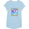 imageFurby Classic Toy Tie Dye Pattern Vintage Smiling Portrait TShirtBaby Blue