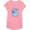 imageFurby Classic Toy Tie Dye Pattern Vintage Smiling Portrait TShirtPink