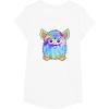 imageFurby Classic Toy Tie Dye Pattern Vintage Smiling Portrait TShirtWhite