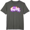 imageFurby Club Furby Colorful Gradient Musical Notes Furry Logo TShirtAsphalt Grey
