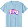 imageFurby Club Furby Colorful Gradient Musical Notes Furry Logo TShirtBaby Blue