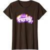 imageFurby Club Furby Colorful Gradient Musical Notes Furry Logo TShirtBrown