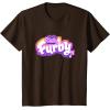 imageFurby Club Furby Colorful Gradient Musical Notes Furry Logo TShirtBrown