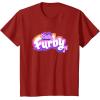 imageFurby Club Furby Colorful Gradient Musical Notes Furry Logo TShirtCranberry Red