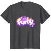 imageFurby Club Furby Colorful Gradient Musical Notes Furry Logo TShirtDark Heather Grey