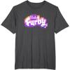 imageFurby Club Furby Colorful Gradient Musical Notes Furry Logo TShirtDark Heather Grey