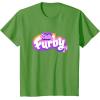 imageFurby Club Furby Colorful Gradient Musical Notes Furry Logo TShirtGrass Green