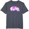 imageFurby Club Furby Colorful Gradient Musical Notes Furry Logo TShirtHeather Blue