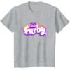 imageFurby Club Furby Colorful Gradient Musical Notes Furry Logo TShirtHeather Grey