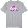 imageFurby Club Furby Colorful Gradient Musical Notes Furry Logo TShirtHeather Grey