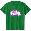 imageFurby Club Furby Colorful Gradient Musical Notes Furry Logo TShirtKelly Green