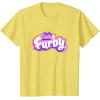 imageFurby Club Furby Colorful Gradient Musical Notes Furry Logo TShirtLemon Yellow