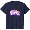 imageFurby Club Furby Colorful Gradient Musical Notes Furry Logo TShirtNavy Blue