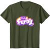 imageFurby Club Furby Colorful Gradient Musical Notes Furry Logo TShirtOlive Green