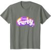 imageFurby Club Furby Colorful Gradient Musical Notes Furry Logo TShirtOlive Heather