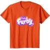 imageFurby Club Furby Colorful Gradient Musical Notes Furry Logo TShirtOrange