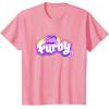 imageFurby Club Furby Colorful Gradient Musical Notes Furry Logo TShirtPink