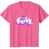imageFurby Club Furby Colorful Gradient Musical Notes Furry Logo TShirtPink Heather