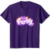 imageFurby Club Furby Colorful Gradient Musical Notes Furry Logo TShirtPurple