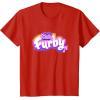 imageFurby Club Furby Colorful Gradient Musical Notes Furry Logo TShirtRed