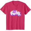 imageFurby Club Furby Colorful Gradient Musical Notes Furry Logo TShirtRed Heather