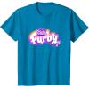 imageFurby Club Furby Colorful Gradient Musical Notes Furry Logo TShirtSapphire Blue