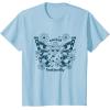 imageFurby Cute Social Butterfly Floral Big Chest Logo TShirtBaby Blue