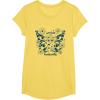 imageFurby Cute Social Butterfly Floral Big Chest Logo TShirtLemon Yellow