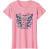 imageFurby Cute Social Butterfly Floral Big Chest Logo TShirtPink