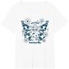 imageFurby Cute Social Butterfly Floral Big Chest Logo TShirtWhite