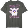 imageFurby Feed Me And Tell Me Im Pretty Cute Logo Portrait TShirtAsphalt Grey