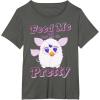 imageFurby Feed Me And Tell Me Im Pretty Cute Logo Portrait TShirtAsphalt Grey