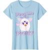 imageFurby Feed Me And Tell Me Im Pretty Cute Logo Portrait TShirtBaby Blue
