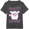 imageFurby Feed Me And Tell Me Im Pretty Cute Logo Portrait TShirtDark Heather Grey