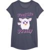 imageFurby Feed Me And Tell Me Im Pretty Cute Logo Portrait TShirtHeather Blue
