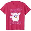 imageFurby Feed Me And Tell Me Im Pretty Cute Logo Portrait TShirtRed Heather