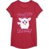 imageFurby Feed Me And Tell Me Im Pretty Cute Logo Portrait TShirtRed Heather