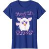 imageFurby Feed Me And Tell Me Im Pretty Cute Logo Portrait TShirtRoyal Blue
