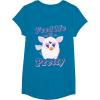 imageFurby Feed Me And Tell Me Im Pretty Cute Logo Portrait TShirtSapphire Blue