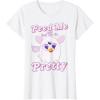 imageFurby Feed Me And Tell Me Im Pretty Cute Logo Portrait TShirtWhite