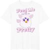 imageFurby Feed Me And Tell Me Im Pretty Cute Logo Portrait TShirtWhite