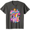 imageFurby Groovy Vintage 70s Rainbow Floral Waves Poster TShirtAsphalt Grey
