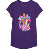 imageFurby Groovy Vintage 70s Rainbow Floral Waves Poster TShirtPurple