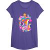 imageFurby Groovy Vintage 70s Rainbow Floral Waves Poster TShirtPurple Heather