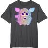 imageFurby Retro Neon Gradient Big Cute Portrait TShirtDark Heather Grey