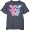 imageFurby Retro Neon Gradient Big Cute Portrait TShirtHeather Blue