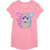 imageFurby Retro Neon Gradient Big Cute Portrait TShirtPink